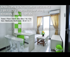 Apartemen Sentra Timur Residence – 2 BR Full Furnish (TANPA PERANTARA)